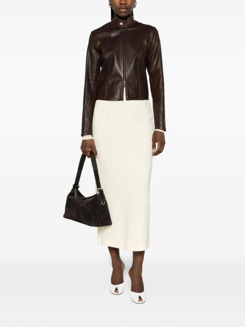 WARDROBE.NYC high-waisted pencil midi skirt - Neutrals - zdjęcie produktu nr 2