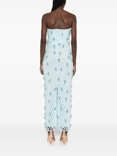 Simkhai beaded strapless maxi dress - Blue