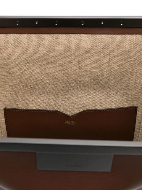 Max Mara small Clasp clutch bag - Brown