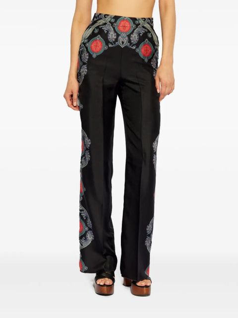 ETRO paisley flared silk trousers - Blue - zdjęcie produktu nr 2