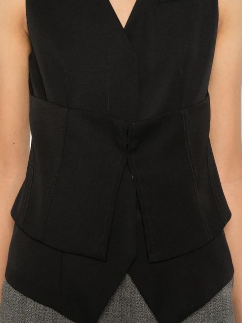 Alexander McQueen tie waist vest - Black