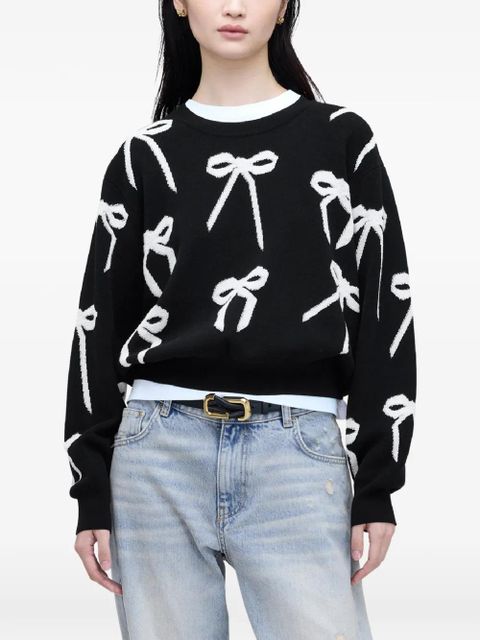 Marc Jacobs bow-detail round-neck sweater - Black