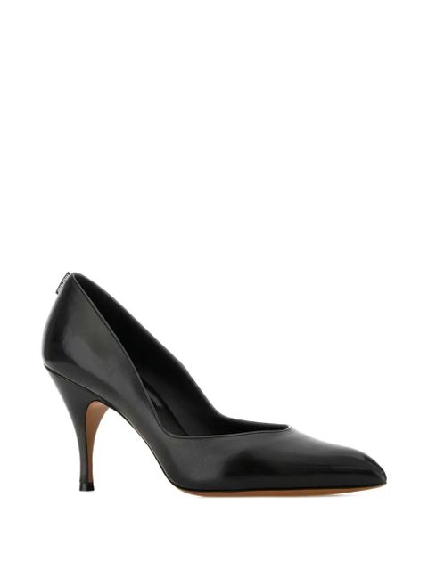 Miu Miu 80mm leather heel pumps - Black - zdjęcie produktu nr 2