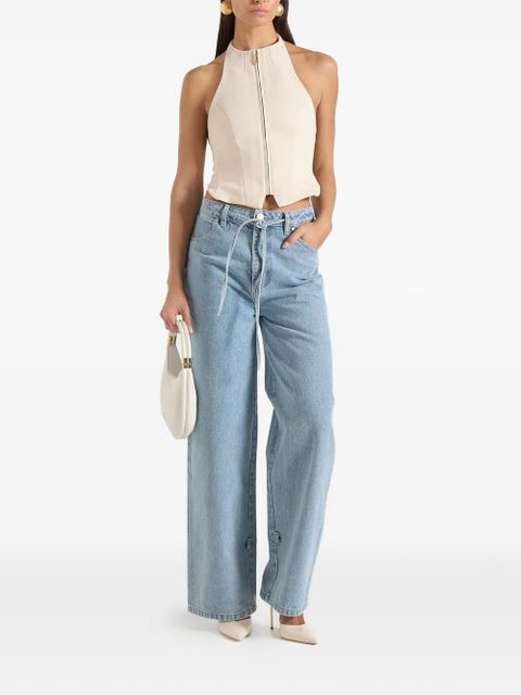 Manière De Voir Claudette halter backless top - Neutrals - zdjęcie produktu nr 2