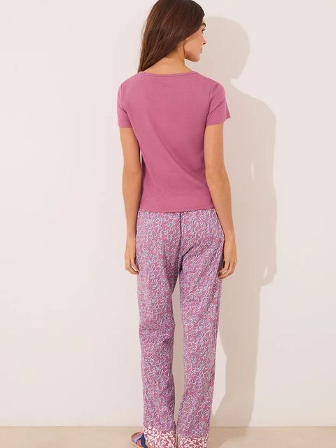 women'secret piżama damska kolor różowy bawełniana 3599201