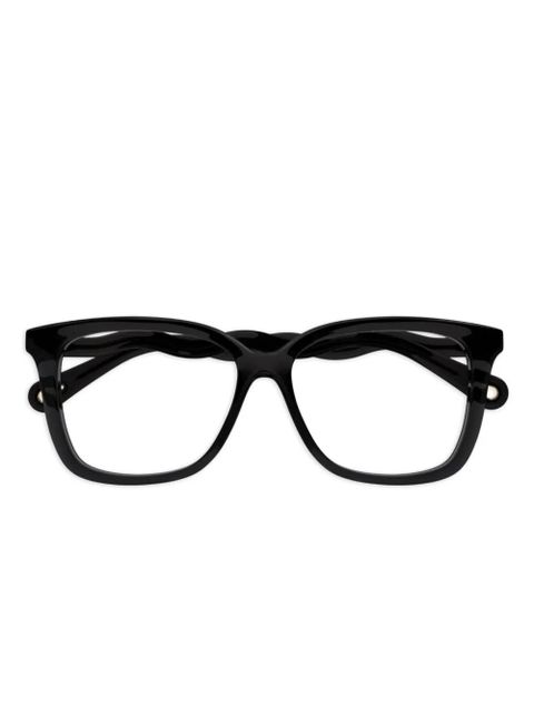Chloé Eyewear wavy-temple square glasses - Black - zdjęcie produktu nr 1