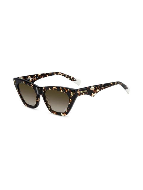 MISSONI EYEWEAR tortoiseshell-effect cat-eye sunglasses - Black