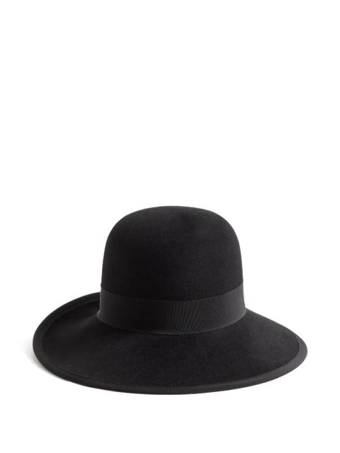 Valentino Garavani VLogo Signature hat in lapin fabric - Black - zdjęcie produktu nr 2