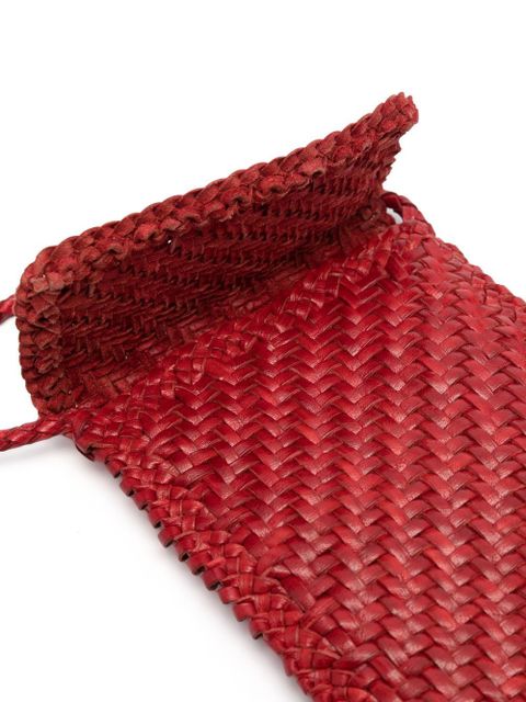 DRAGON DIFFUSION interwoven-design phone-case bag - Red