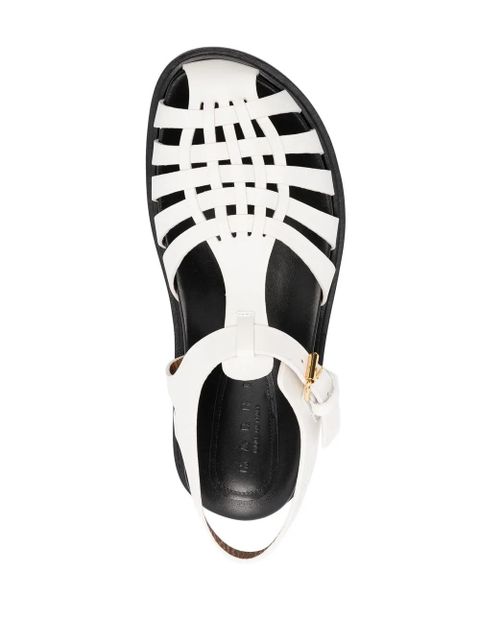 Marni strappy flat sandals - White