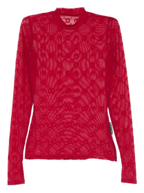 Marine Serre long-sleeve patterned top - Red - zdjęcie produktu nr 1