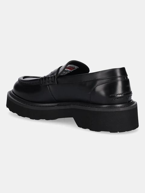 Kenzo mokasyny skórzane Loafer damskie kolor czarny na płaskim obcasie FF52LO110L52.99 - zdjęcie produktu nr 2
