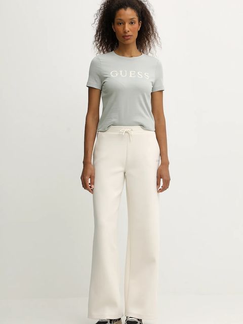 Guess t-shirt bawełniany CLELIA damski kolor zielony V5BI10 I3Z14 - zdjęcie produktu nr 2