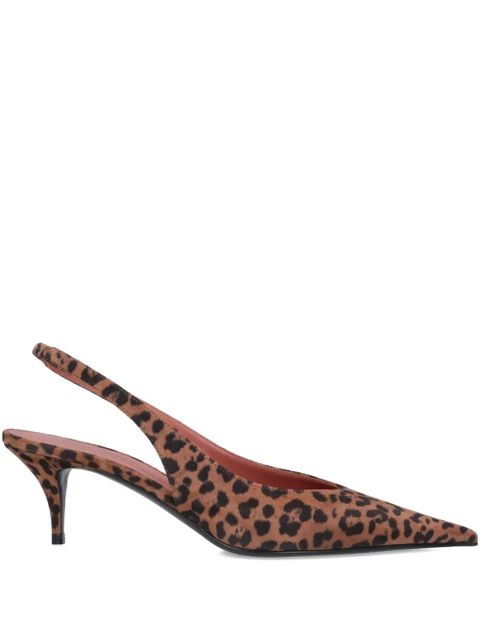 Amina Muaddi 55mm Anok slingback pumps - Brown - zdjęcie produktu nr 1
