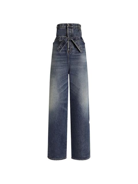 Dolce & Gabbana belted button-fastening jeans - Blue - zdjęcie produktu nr 1
