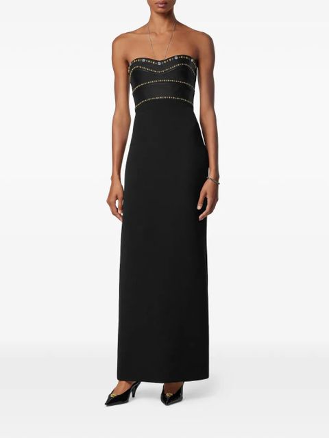 Versace studded strapless maxi dress - Black