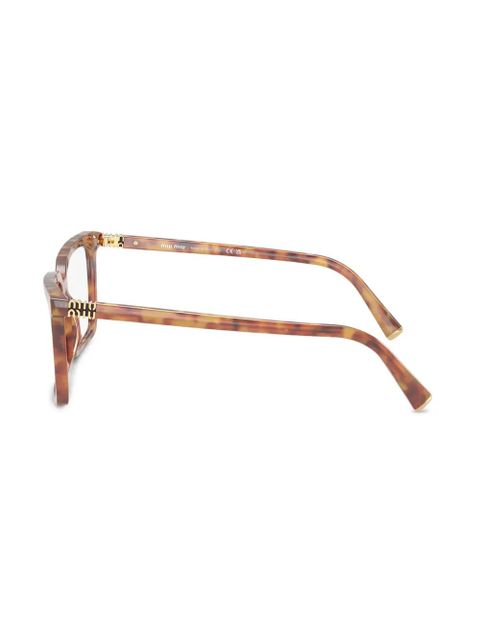 Miu Miu Eyewear rectangle frame glasses - Brown