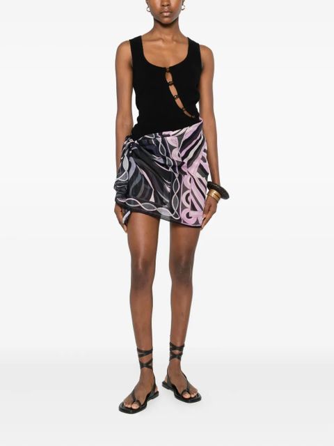 PUCCI floral-print mini pareo - Black
