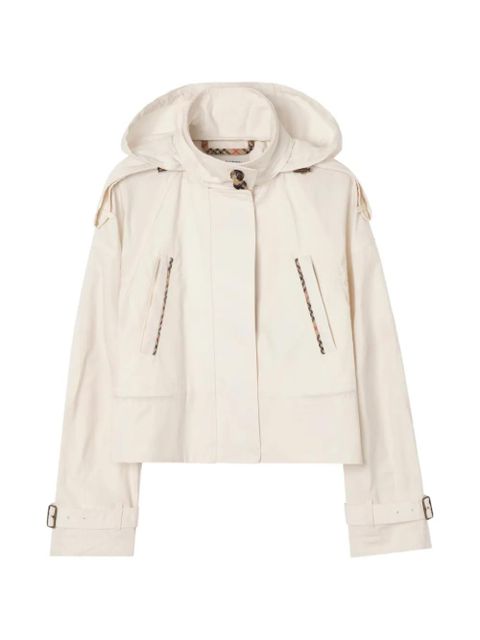Burberry cropped lightweight cotton Ladymoor jacket​ - Neutrals - zdjęcie produktu nr 1