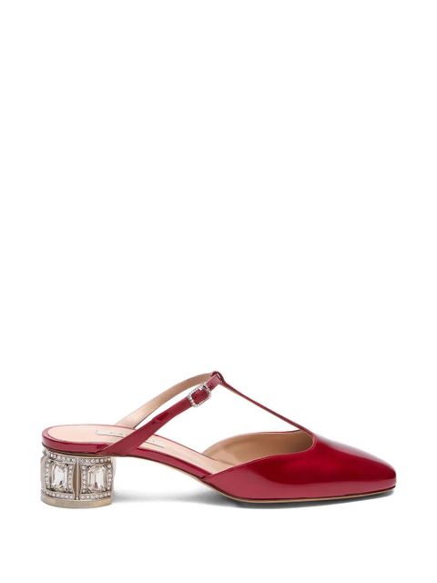 Casadei buckle-detail heeled mules - Red - zdjęcie produktu nr 1