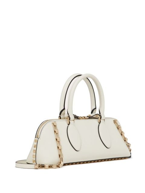 Valentino Garavani Rockstud E/W tote bag - White