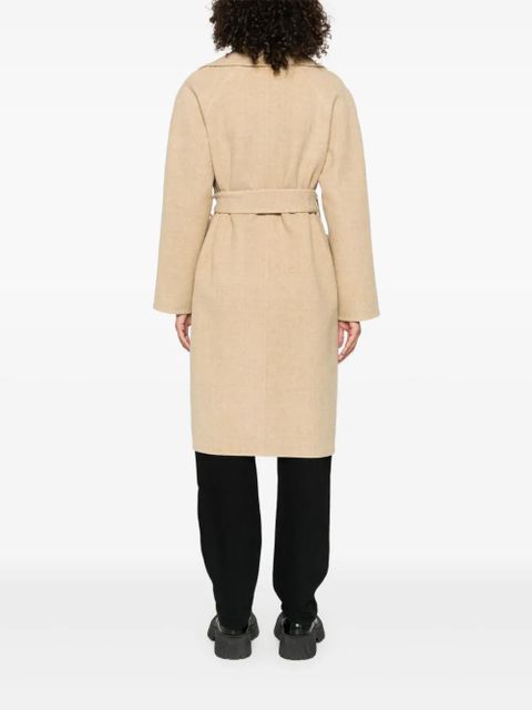 Burberry check-lined belted coat - Neutrals
