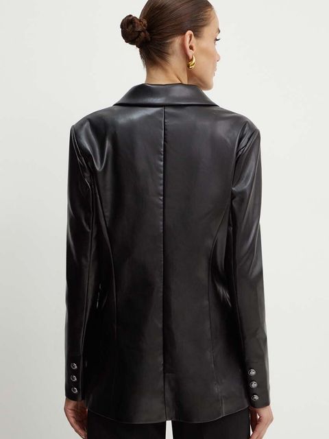 Guess marynarka LIA kolor czarny jednorzędowa gładka W4YN50 WF8P0