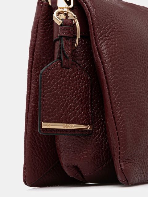 Geox torebka skórzana kolor bordowy D26KRA-00046-C9999