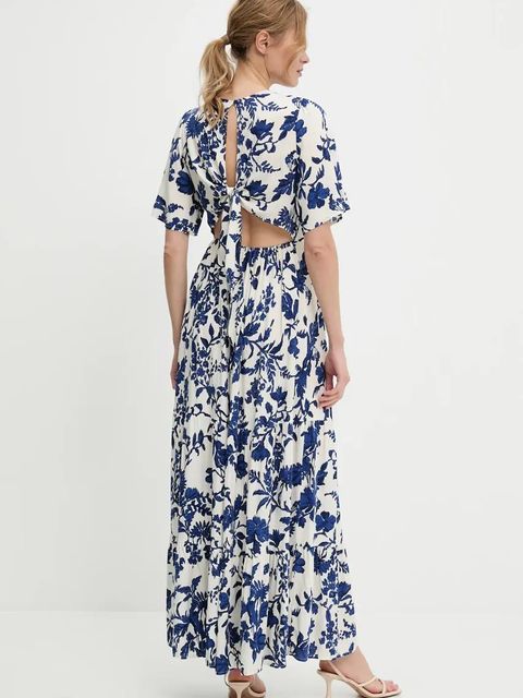 Answear.LAB sukienka kolor niebieski maxi rozkloszowana - zdjęcie produktu nr 2