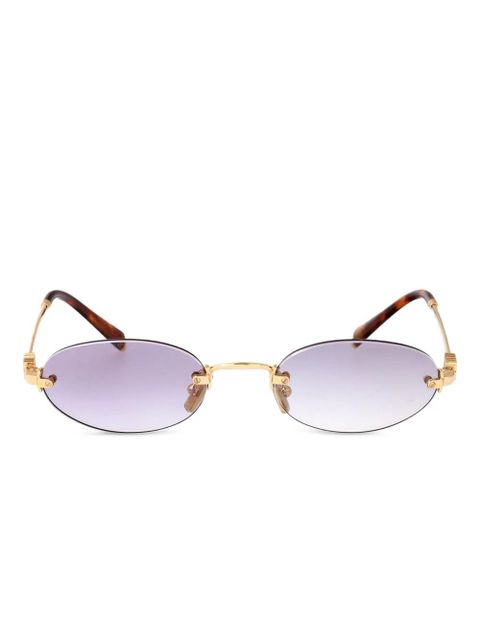 Miu Miu Eyewear oval-frame sunglasses - Gold - zdjęcie produktu nr 1