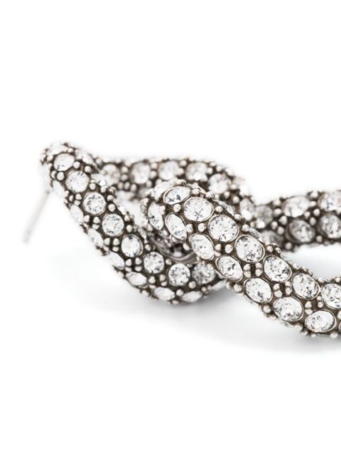 ISABEL MARANT Funky Ring crystal-embellished earrings - Silver