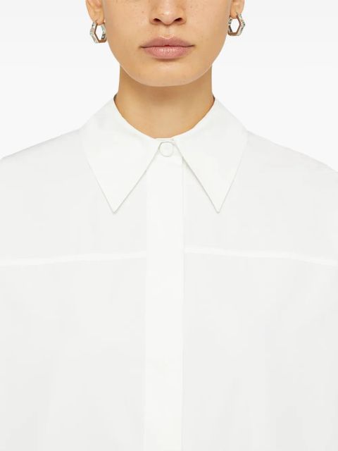 Jil Sander long-sleeve cotton shirt dress - White
