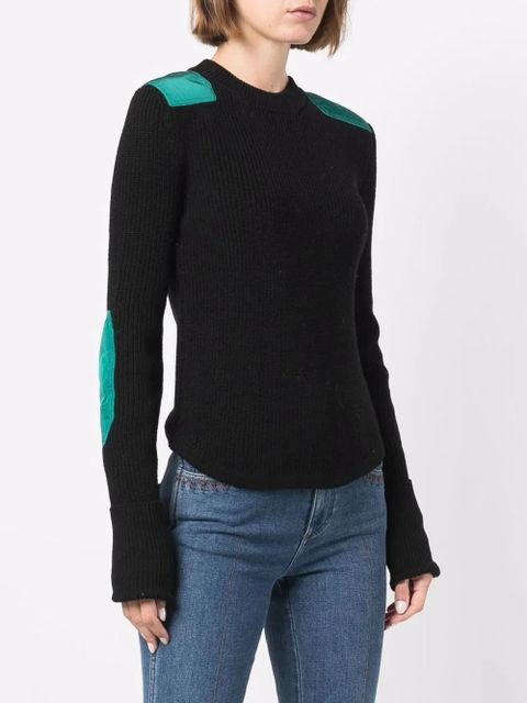 ISABEL MARANT two-tone knitted jumper - Black