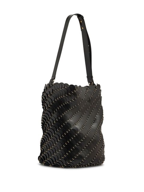 Rabanne Pacoïo leather bucket bag - Black
