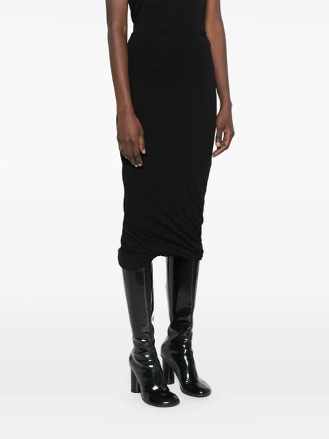 Jil Sander crepe midi skirt - Black - zdjęcie produktu nr 2