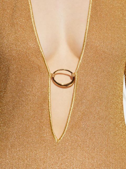 Oséree ring-detail maxi dress - Gold