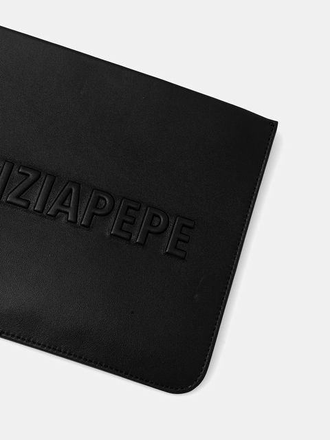 Patrizia Pepe kosmetyczka skórzana kolor czarny 2Q0009 L113