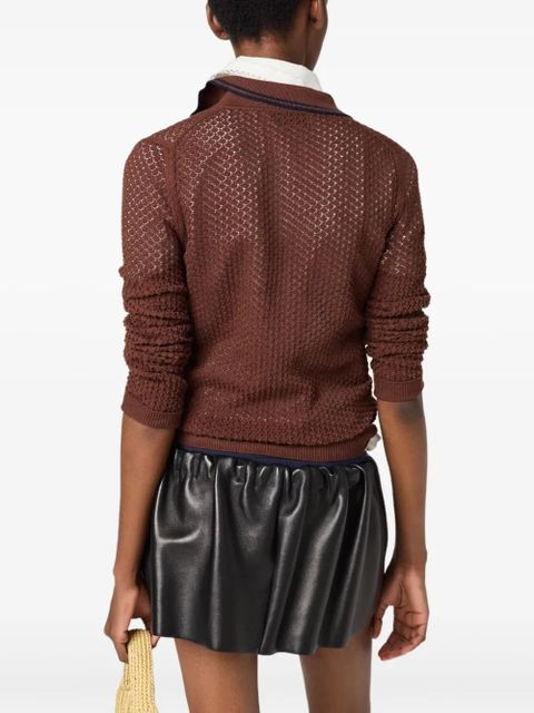 Miu Miu cotton cardigan - Brown