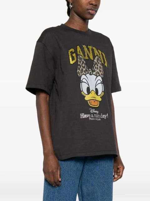 GANNI x Disney Daisy-print T-shirt - Grey