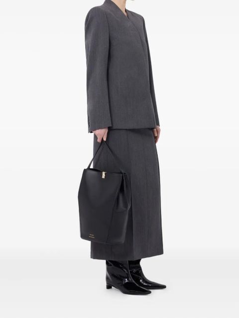 LouLou de Saison RASCA V-neck twill jacket - Grey - zdjęcie produktu nr 2