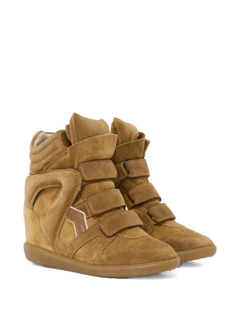 ISABEL MARANT Bekett velvet strap sneakers - Brown - zdjęcie produktu nr 2