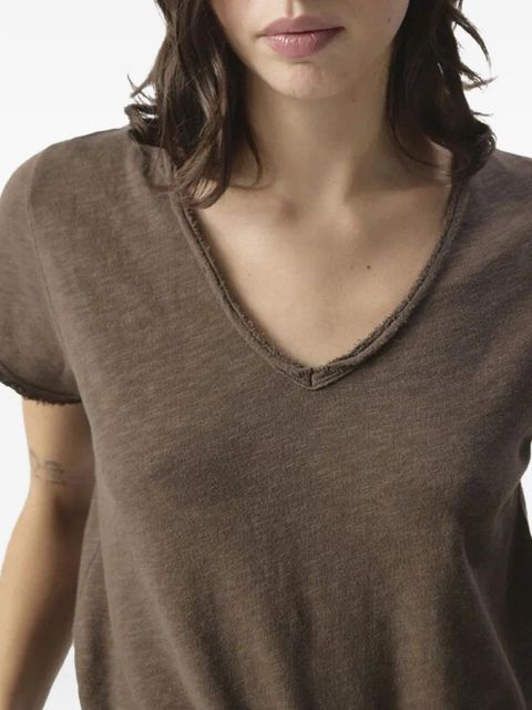 American Vintage Sonoma raw-edge T-shirt - Brown