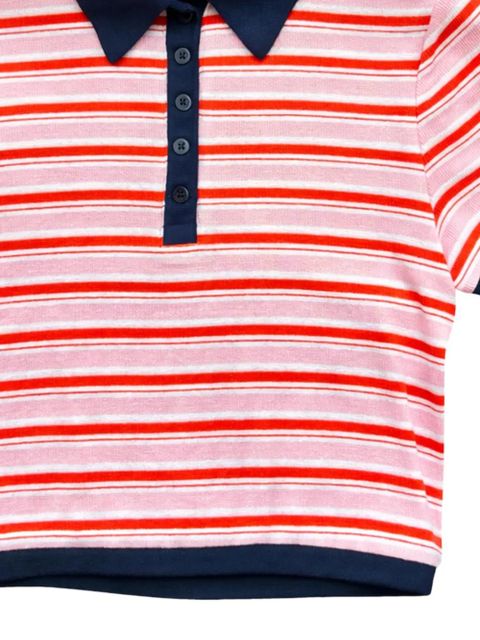 Simkhai striped knitted polo top - Pink - zdjęcie produktu nr 2