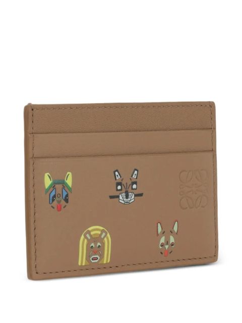 LOEWE cat-motif card holder - Brown