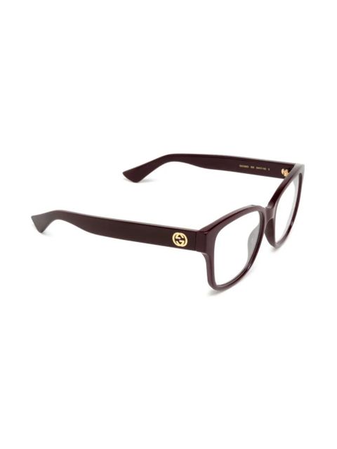 Gucci Eyewear logo-engraved frames - Red - zdjęcie produktu nr 2