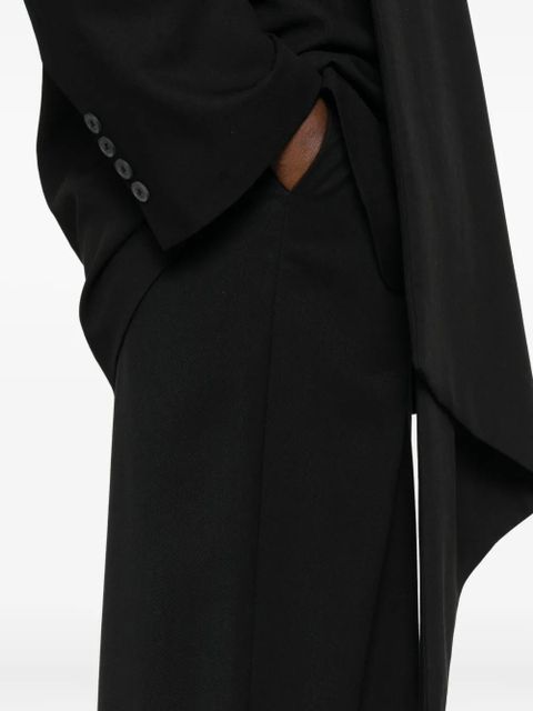 Eleh pleat-detail wide-leg trousers - Black