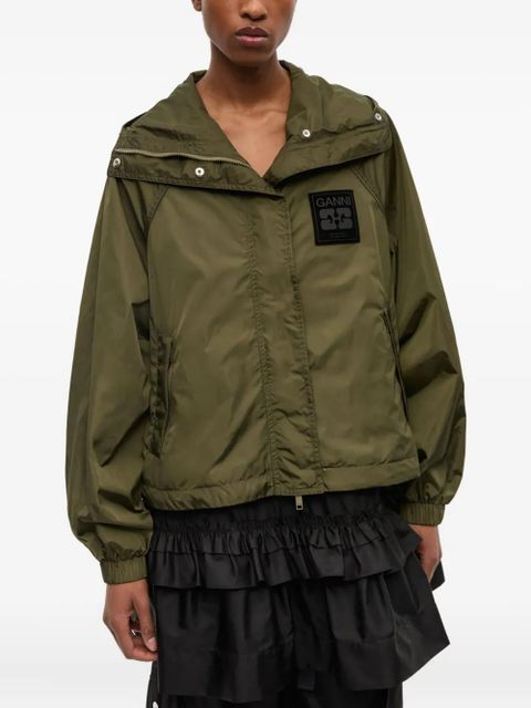 GANNI hooded jacket - Green