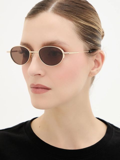 Alexander McQueen okulary przeciwsłoneczne kolor złoty AM0523S