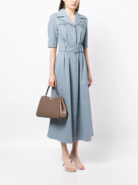 Tory Burch Eleanor leather satchel bag - Brown