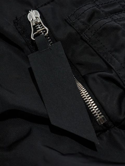 The Attico bishop-sleeves bomber jacket - Black